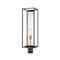 Z-Lite Dunbroch 1 Light Outdoor Post Mount Fixture, Deep Bronze + Outdoor Brass & Clear 584PHBR-DBZ-OBS - alternate 5